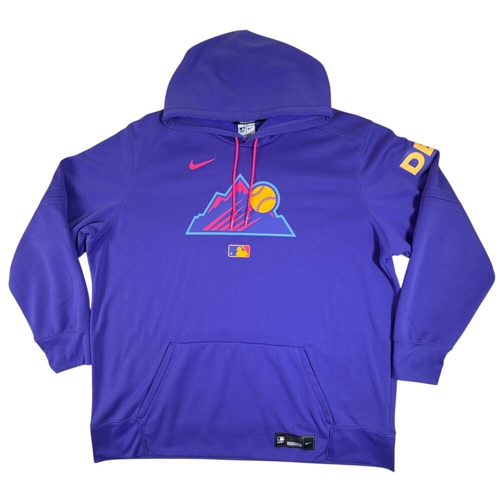 Nike Colorado Rockies Clint Hurdle 2025 Team Issued MLB City Connect Hoodie 3XL